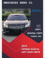 MERCEDES BENZ CL CLASS 2014 OWNERS MANUAL
